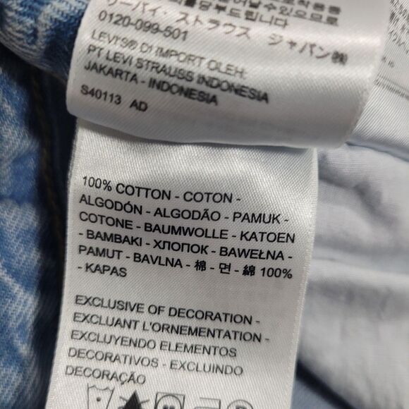 Levi's High Waisted Straight Jeans Womens 27x29 Blue Light Wash High Rise Denim - Picture 12 of 15